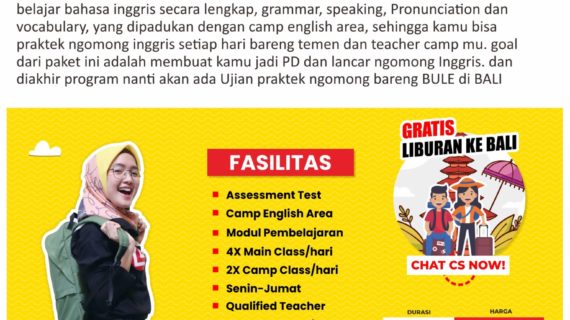 kursus bahasa inggris 4 bulan english master