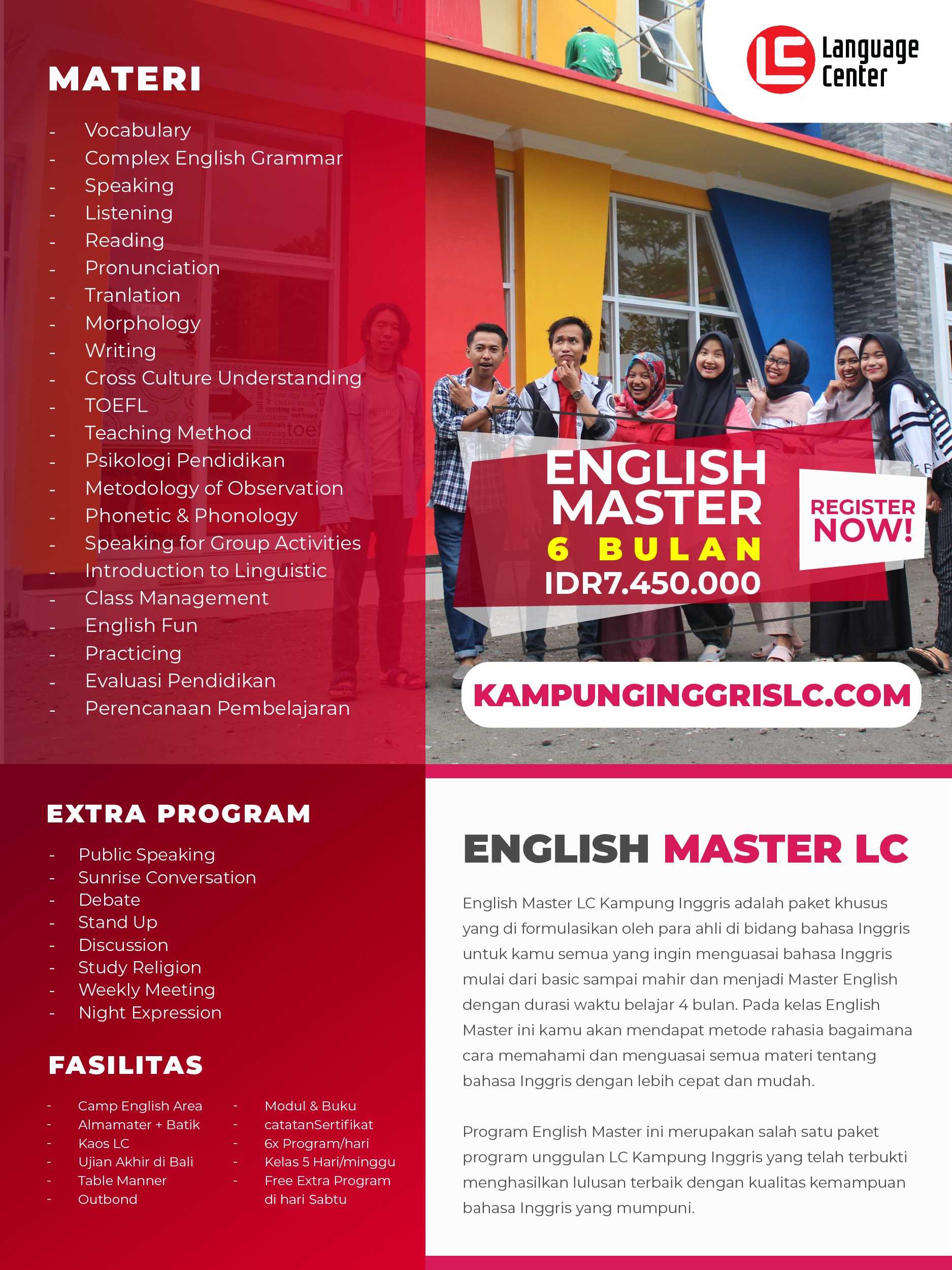 Paket English master 6 bulan