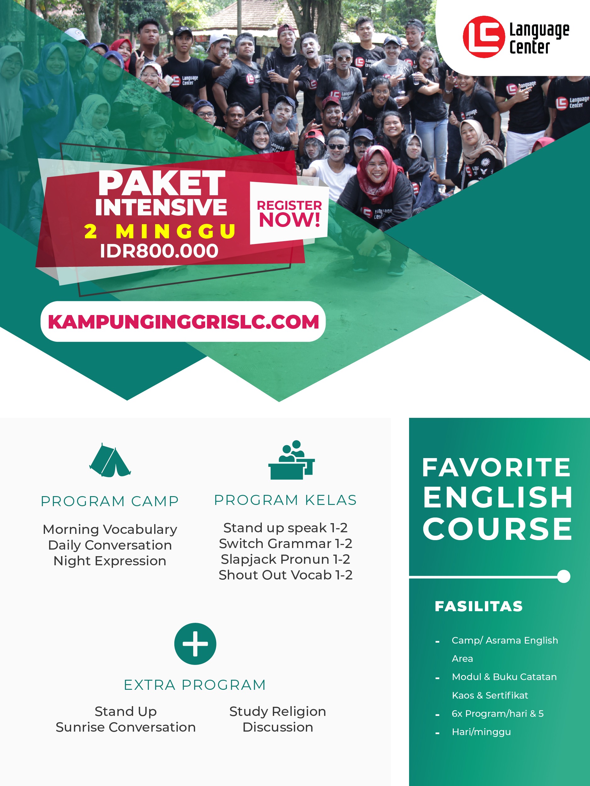 Paket Intensive 2 minggu