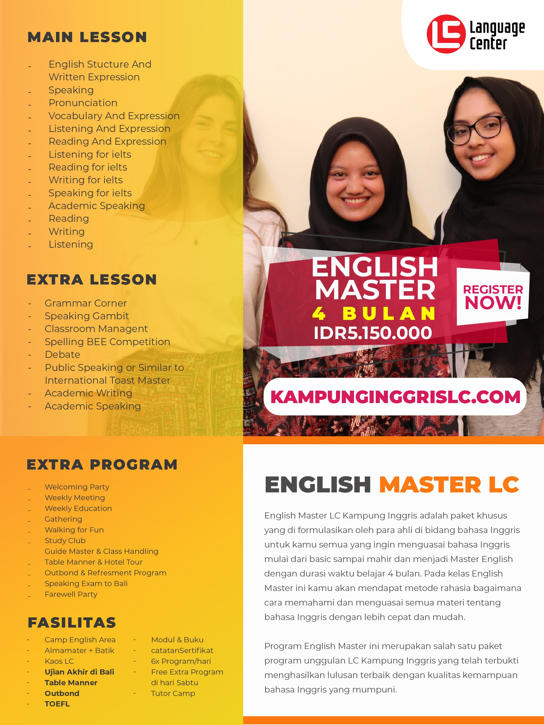 PAKET ENGLISH MASTER 4 BULAN